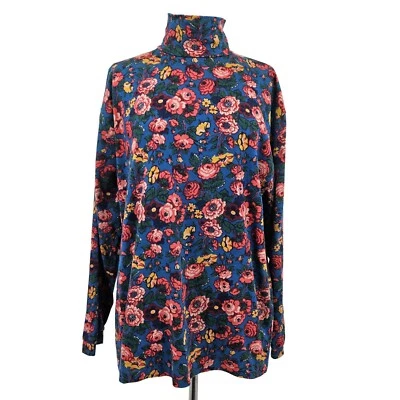 Blusa De Colección Laura Ashley Floral Cuello Alto Para Mujer M/L Algodón Top Foto 1 de 4
