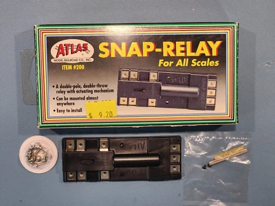Atlas Electrical Snap Relay/Double-Throw with Actuating Mechanism (HO/N Scale) - Image 1 of 4