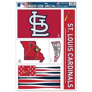 ST. LOUIS CARDINALS EST. 1892 U.S.A. FLAG ULTRA DECALS 11"X17" NEW WINCRAFT - Picture 1 of 1