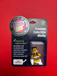 Citizen Brick Lego Custom Minifigure Tattoo Enthusiast Yellow - Foto 1 di 2