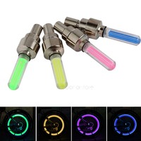 LED Flash Light Bicycle Car Bike Tyre Tire Wheel Valve Neon Cap Lamp 4PCS DI