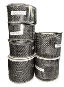 Lot of 6 Decorative Ribbon 1.5" & 2.5" x 12' Solid Burlap Wired Edge Ribbon Gray - Picture 1 of 9