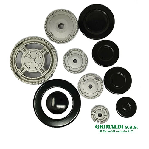 KIT 5 BRUCIATORI + PIATTELLI SPARTIFIAMMA 4 FUOCHI + TRIPLA CORONA CUCINA FRANKE - Immagine 1 di 1