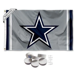 Dallas Cowboys Silver Large Logo Tapestry Banner - Picture 1 of 5