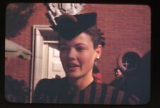 Gene Tierney Rare 1940's Photo Shoot Fashion Hat Original 35mm Transparency 