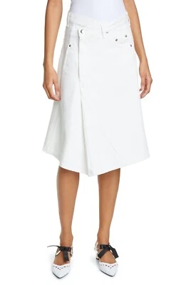 NWT Proenza Schouler Asymmetrical Denim Skirt in Off White Size 0 $690 - Image 1 of 4
