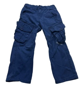 RARE Vintage Y2k Pants Pelle Pelle Cargo Boys 5 Hip Hop Rap Culture Blue 20x16" - Picture 1 of 8