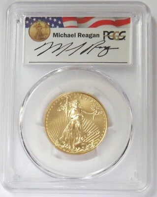 2007 GOLD REAGAN LEGACY $25 AMERICAN EAGLE 1/2oz PCGS MS 70 - Image 1 of 2