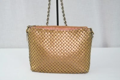 Bolso de mano de malla metálica dorada Whiting & Davis de colección discoteca años 70 80  Foto 1 de 4