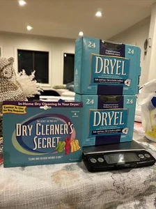 NOS Dryel Lot Refill 12 Total Dryer Activated Cloths Open Boxes SHIPS OUT FAST - Picture 1 of 9