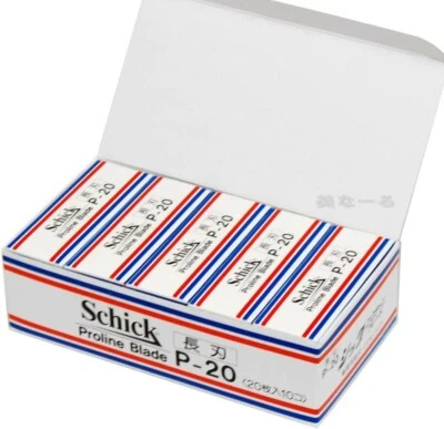Schick P-20 Proline Blade Long Blade 20 spare blades x 10 pieces Japan - Image 1 of 2