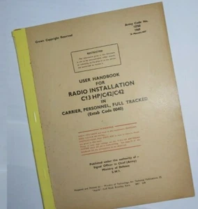 Larkspur Army Military Radio User Handbook Radio Installation C13 HP/C42 - Picture 1 of 2