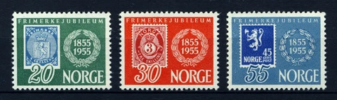 NORWAY . 1955 Postal Centenary (337-39) - Mint Never Hinged Cover
