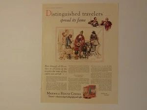 1927 MAXWELL HOUSE COFFEE Distinguished Travelers vintage art print ad - Picture 1 of 1