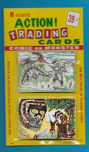 1963 Monster Magic Action ungeöffnetes Pack .. 1 Objektiv und 8 Aktionskarten (Pack #2) - Bild 1 von 2