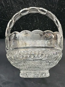 Fifth Avenue Crystal Basket With Handle Poland Bride Bunny And Or Decor - Picture 1 of 9