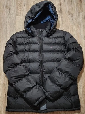 Tommy Hilfiger Men's Quilted Puffer Jacket - Size Large Black Rare $250 - Image 1 of 4