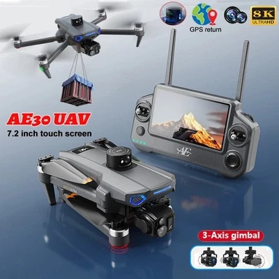 AE30 PRO MAX Drone - HD 8K Camera With Screen - 10KM Range - with Airdrop - Image 1 of 4
