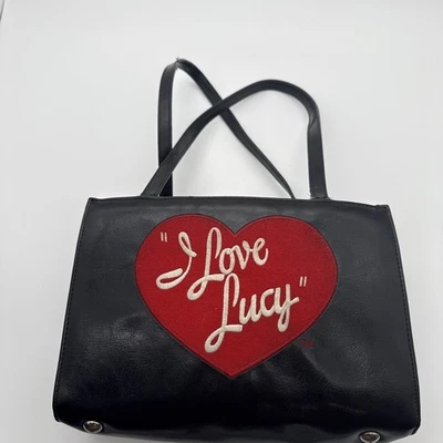 Vintage Y2K 90s Lucile Ball I Love Lucy Black Handbag Purse Imperfections Read - Image 1 of 4