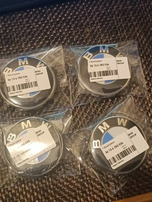4 pack Orginal B M W ALLOY WHEEL CENTRE HUB CAPS E30,E36,E46,E92 68mm  - Image 1 of 4