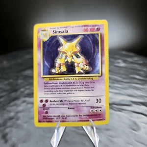 Simsala Alakazam Holo German 1/102 Base Set WOTC Vintage Pokemon Card MP - Picture 1 of 8