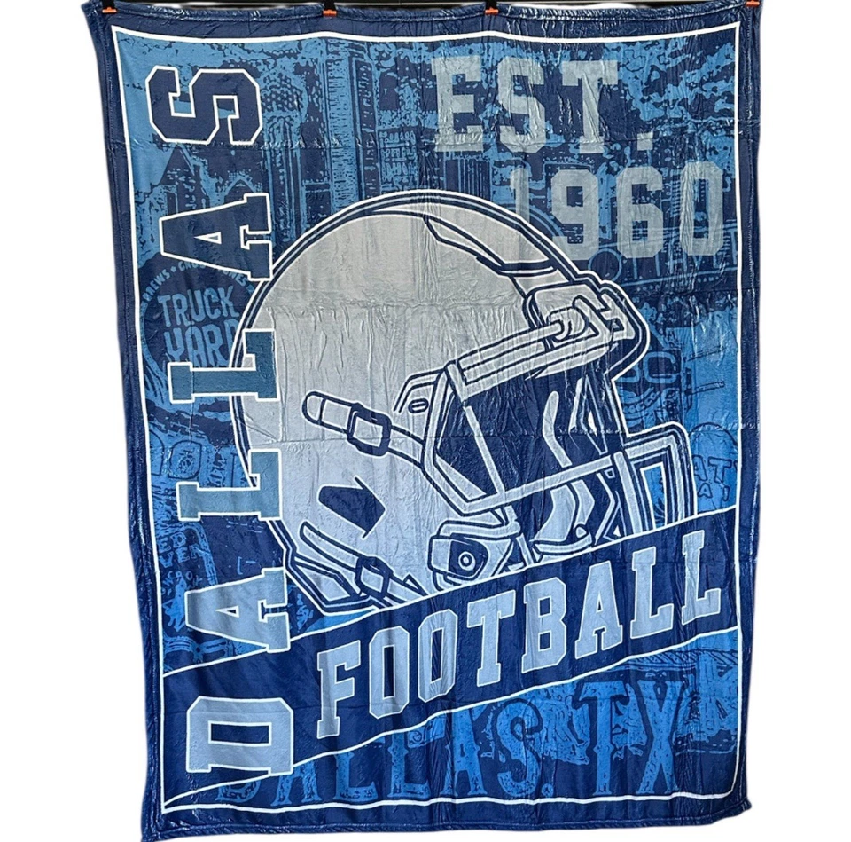 Manta Dallas Fútbol 50x60 Peluche Suave Equipo Colores Juego Día Decoración Foto 1 de 1