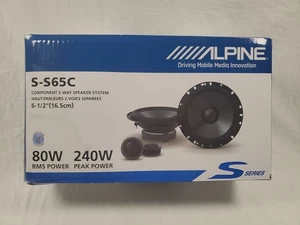 ALPINE S-SERIES S2-S65C 6.5" 2-WAY 80 WATT RMS Component Speaker Brand New - Picture 1 of 6