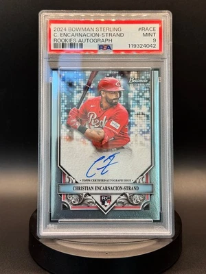 2024 Bowman Sterling Christian Encarnacion-Strand Rookie Autograph #RA-CE PSA 9 - Image 1 of 2