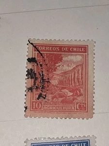  Francobollo vintage Cile 10c usato - #F800 - Foto 1 di 1