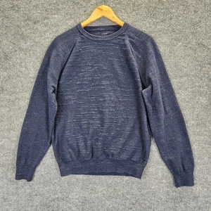 Suéter J Crew Para Hombre Grande Azul Calce Ajustado Cuello Redondo Pullover - Imagen 1 de 9
