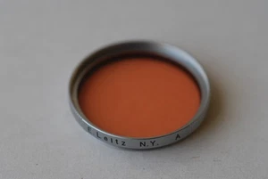Original Leica 39mm Amber (A) Filter E39 Chrome in Excellent Condition - Picture 1 of 2