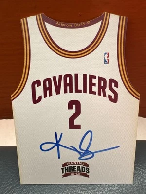 2012-13 Panini Threads Kyrie Irving On Card Die Cut Jersey Auto - Image 1 of 3