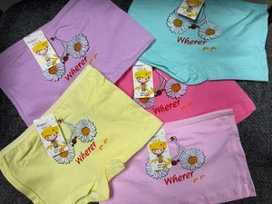 Happy Girl Underwear For Girls. Boyfriend Short Style Size 8-10 (5 New Pairs). - Picture 1 of 2