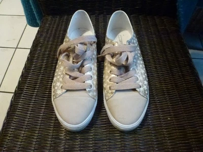 ESPRIT sneackers 40 beige doré étoile / bien lire annonce - Photo 1/4
