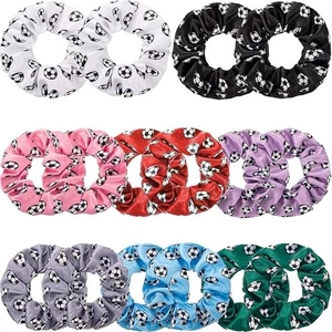 Syhood 16 Stück Fußball Haar Scrunchies Fußball Haargummis elastisch Fußballhaar - Bild 1 von 6