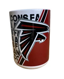 Taza de café Atlanta Falcons 15 onzas deletreada NFL fútbol americano rojo negro blanco - Imagen 1 de 5