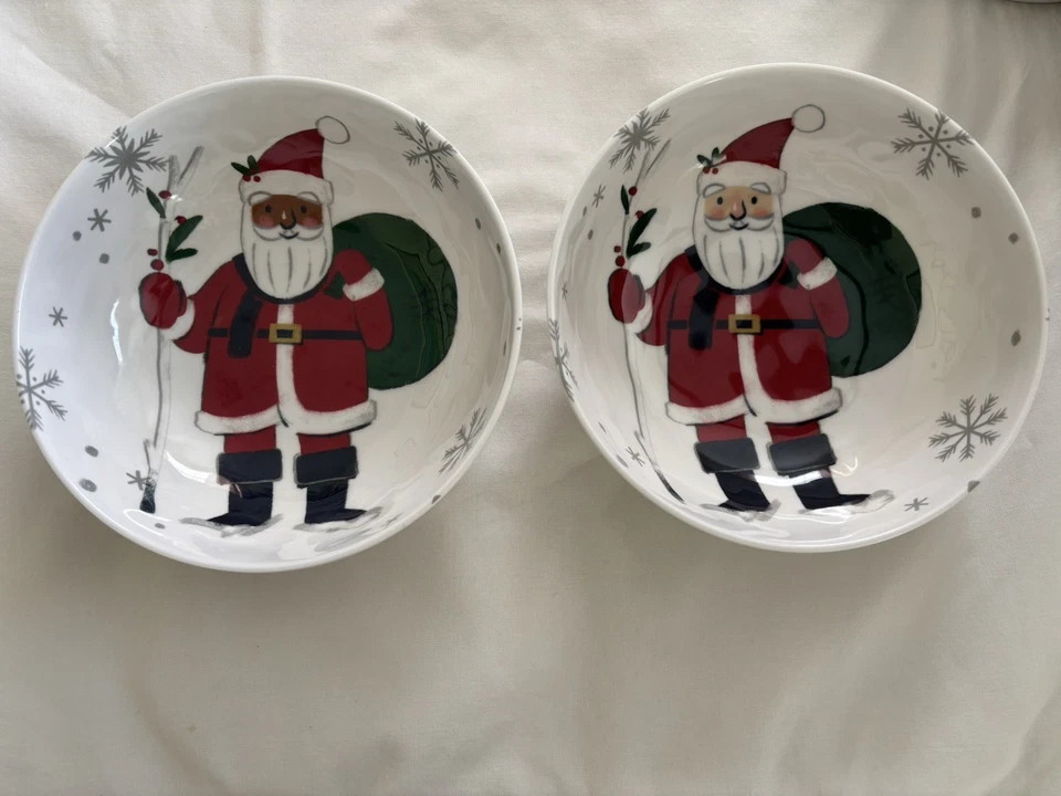 Target Melamine Christmas Cereal Bowls Set Of 5 Christmas Tree w/Cardinal Bird