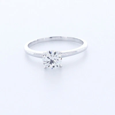 0.7CT Natural Diamond G/SI1 Round Cut 14K Gold Four-Prong Classic Solitaire Ring - Image 1 of 4