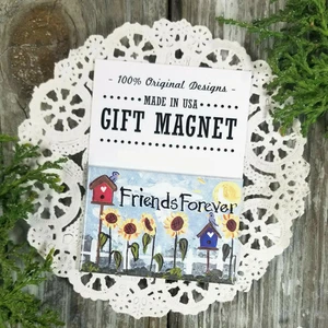 Friends Forever * Regalo de diseño de girasoles * Imán * EE. UU. *  - Imagen 1 de 3