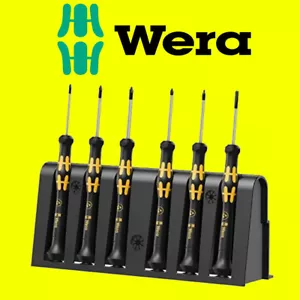 Wera 030180 Tools ESD Screwdriver Set & Rack for Electronic Applications 1550/6 - Picture 1 of 5