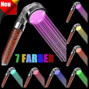 Duschbrause Brausekopf Duschkopf Dusche beleuchtet mit LED-Technik Farbwechsel - Bild 1 von 18