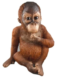 Caja de dinero estatua adorno estatuilla decoración del hogar - bebé orangután mediano - Imagen 1 de 7
