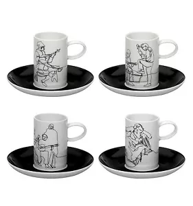Juego de 4 tazas de café espresso de porcelana VISTA ALEGRE - FADO (Ref # 21104176) - Imagen 1 de 1