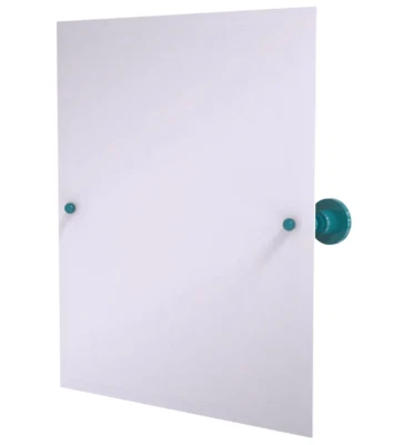 Allied Brass AP-92-GLT Frameless Rectangular Tilt Mirror with Beveled Edge, Teal - Image 1 of 4