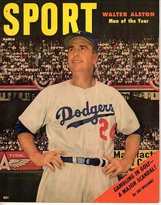 1956 MARCH Sport magazine baseball Walter Alston, Brooklyn Dodgers GOOD NO LABEL - Picture 1 of 6