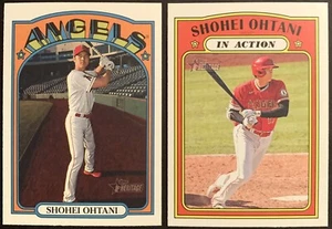 (2) Topps Heritage Shohei Ohtani 2021 en acción Los Angeles Angels #245 #246 - Imagen 1 de 2