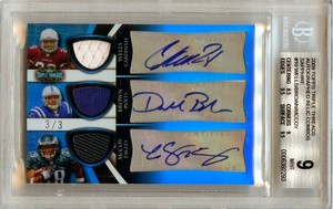 Lesean McCoy 2009 Triple Threads TRIPLE RELIC SAPPHIRE Autograph /3 BGS 9 💎 RC