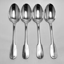  Christofle France Cluny Silver Plate European Oval Place Soup Spoons 8 1/8 4Pc