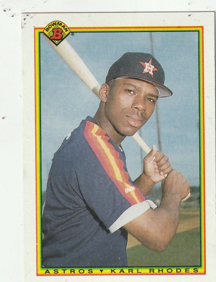 FREE SHIPPING-MINT-1990 Bowman Rhodes Karl #79 ASTROS PLUS BONUS CARDS - Image 1 of 1