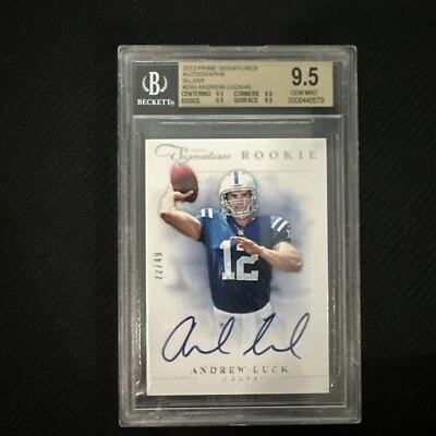 2012 Prime Signatures Autograph Silver Andrew Luck # 243 BGS 9.5 Gem Mint 🔥🔥 - Image 1 of 2